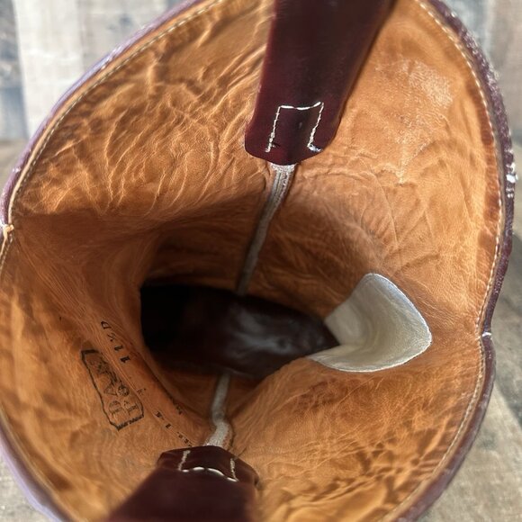 Dan Post 6614 Vintage Alligator Wingtip Western Cowboy Boots Mens 11.5 D - Picture 8 of 12